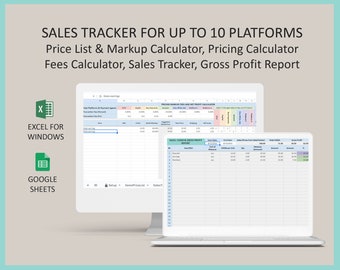 Sales tracker, Sales tracking app, Sales tracking spreadsheet, Sales activity tracking, Multi Platform sales tracker, Excel, Google sheets