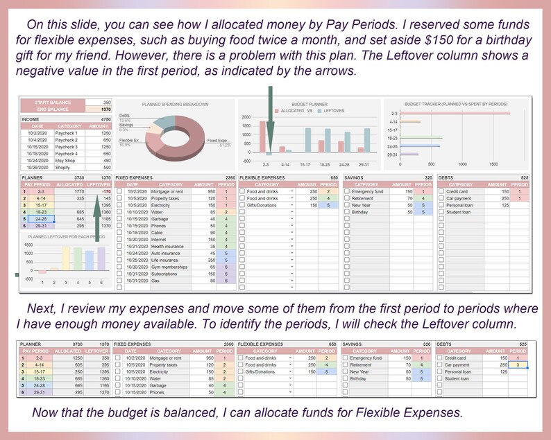 Paycheck Budget Spreadsheet Monthly Planner Template Excel Google Paycheck budget spreadsheet monthly planner template excel google