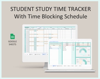 Student planner, Student schedule, Study planner, Homework planner, Class planner, Student calendar online, Google sheets, Timetable study