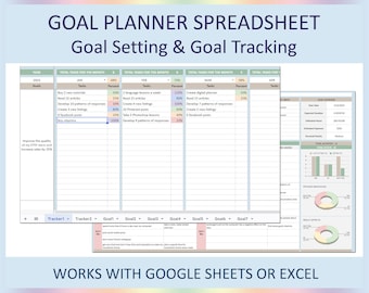 Digital Goal Planner Goal Setting Goal Journal Goal Tracker Goal ...