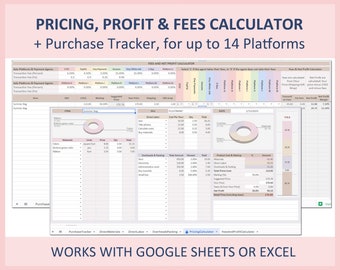 Product costing template, EXCEL product planner, Pricing template, Pricing markup template, Product pricing sheet; Small business~EXCEL file