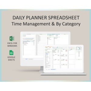 毎日のToDoリスト、毎日のプランナーシート、タスク管理、個人タスクプランナーテンプレート、デジタル形式のスプレッドシート、Excel、Google Sheetレイアウト