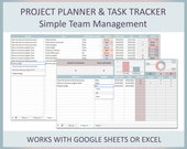 Project management template, Project planner, Task management, To-do list tracker, Spreadsheet, Project schedule, Google task manger, Excel
