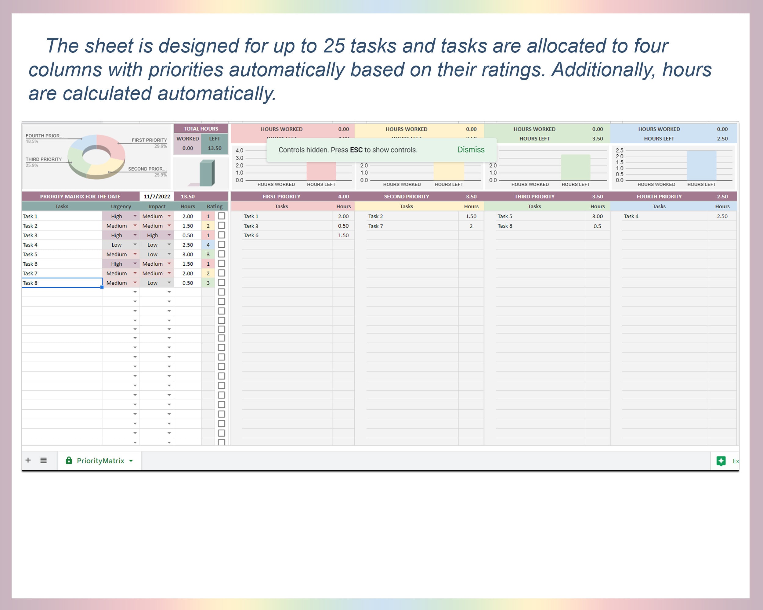 Prioritization Matrix, Task Planner, Task Tracker; Priority Matrix ...