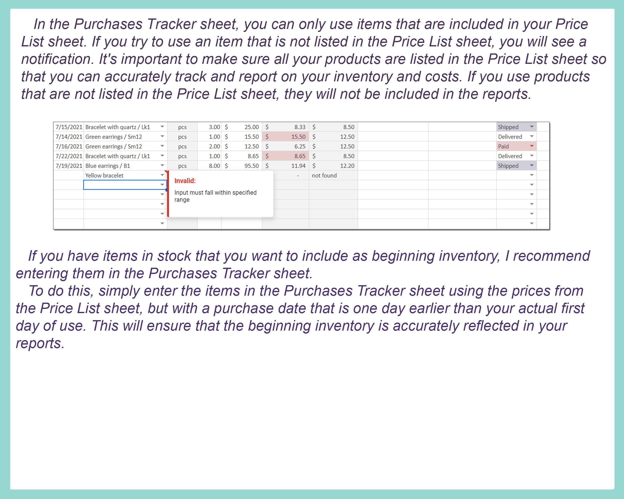 Inventory Spreadsheet Template Excel Google Sheets Reseller Sales ...