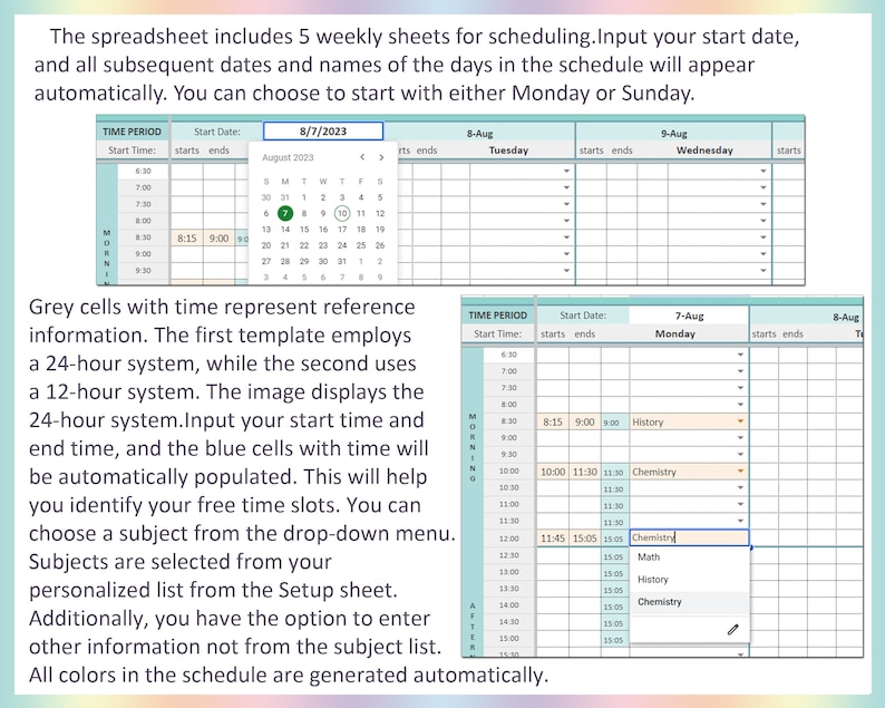 Study Time Tracker, Digital Student Planner, Homework Tracker, Study ...