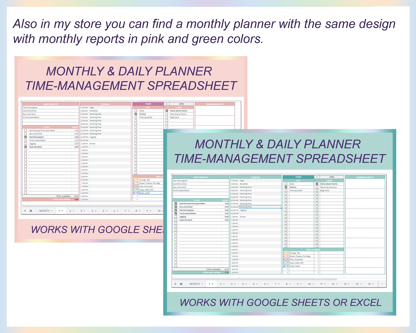 Daily Planner Sheet Time Management Working Hours Planner Etsy