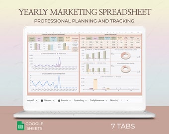 Annual marketing planner, Marketing budget template, Digital marketing planner, Marketing strategy, Advertising planner, Marketing campaign