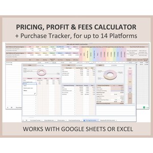 Pricing Calculator Product Costing Template Excel Price Tracker Purchase Markup Spreadsheet Google Sheets Tool for Small Business Planning