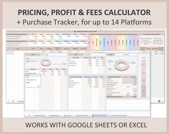 Pricing Calculator Product Costing Template Excel Price Tracker Purchase Markup Spreadsheet Google Sheets Tool for Small Business Planning