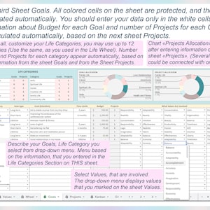 Life Planner Excel, Goal Setting, Project Planner Template, Kanban ...