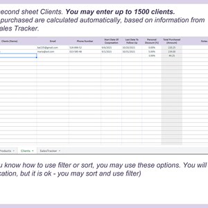 Client Base Customer Base Template Client Base Example | Etsy