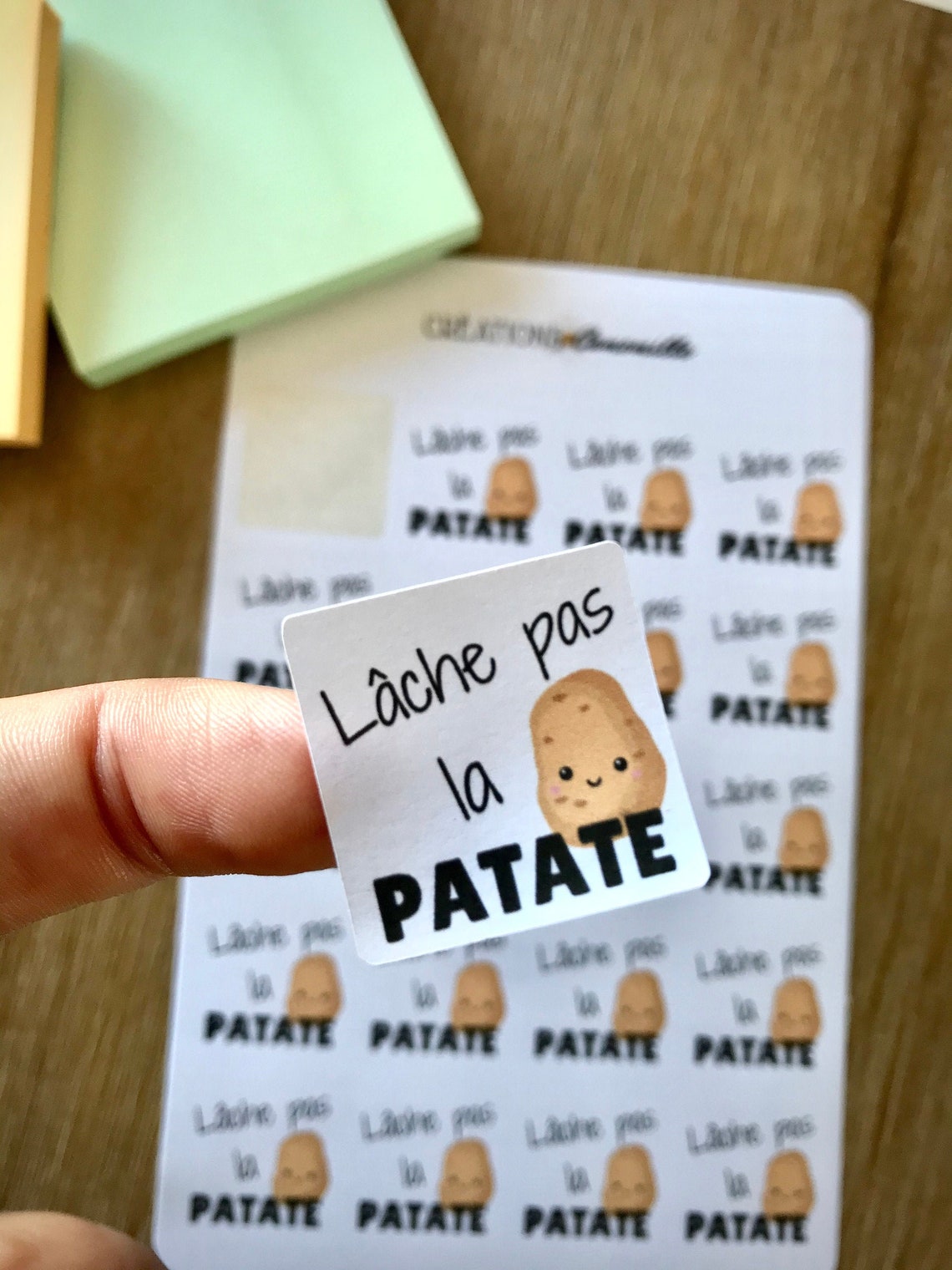 Autocollants Lâche pas la patate Lot de 20 Etsy