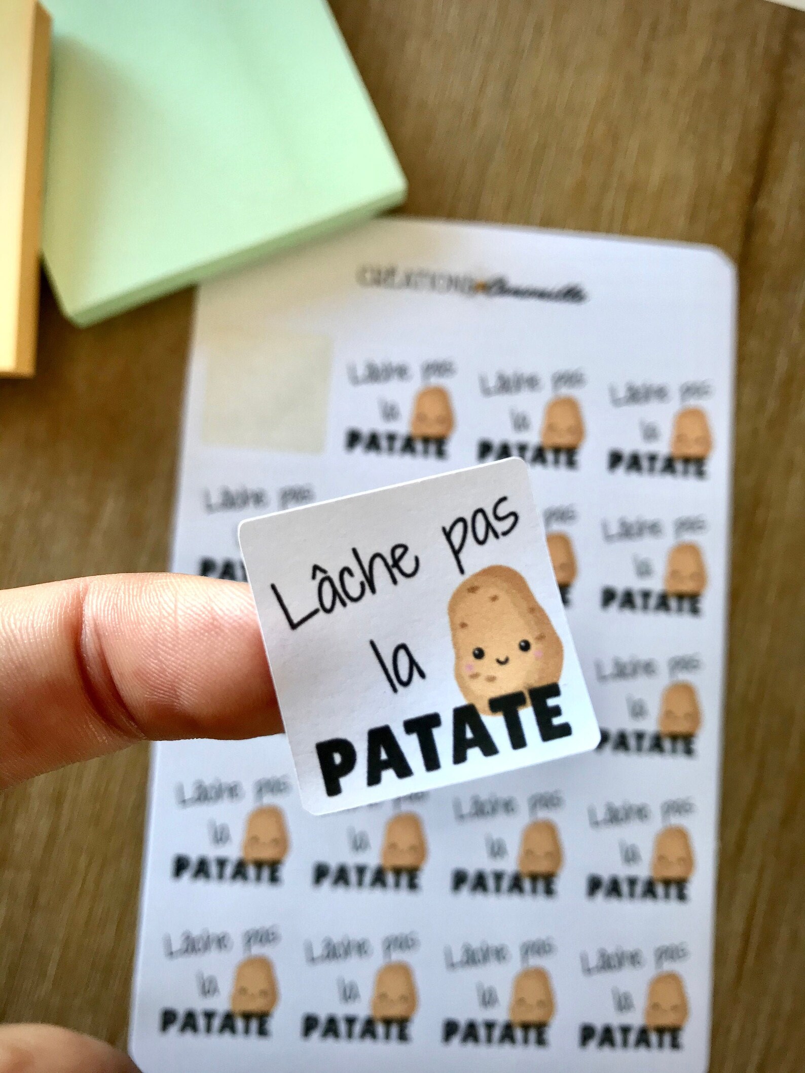 Autocollants Lâche pas la patate Lot de 20 Etsy