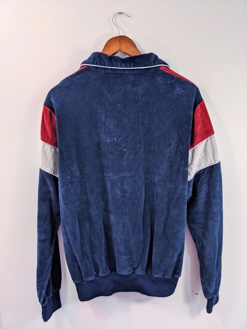 Vintage velour collared track shirt