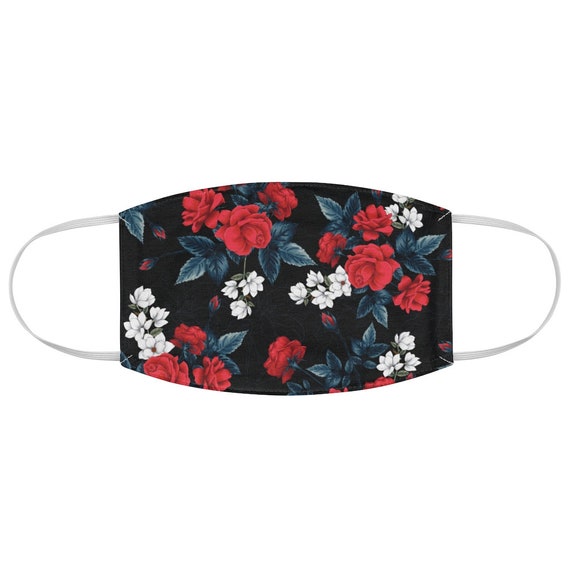 Floral Red Face Mask Washable and Reusable Face Mask with Etsy