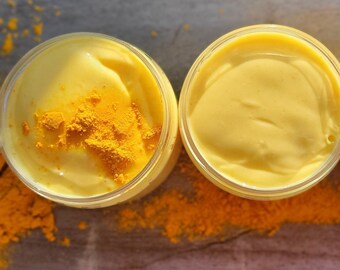 Turmeric Face Cream, Natural Tumeric Skin Brightening Facial Moisturizer, Dark Spot Remover for Face & Body, 8 oz. Pump Bottle