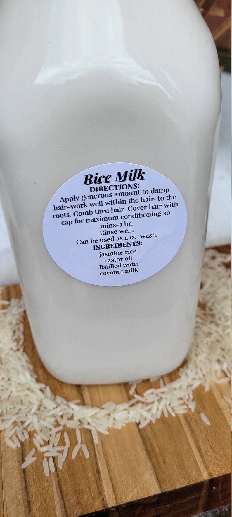 Rice Milk Hair Mask Conditioning Hair Treatment for Damaged Etsy
