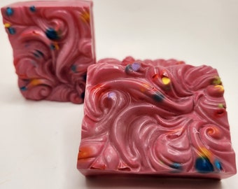 Fruity Pebbles Soap, Fruity Scented Soap Bar, Creamy Foamy Lather, Handmade Rainbow Soap