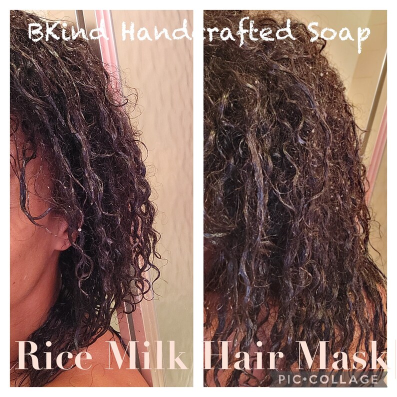 Rice Milk Hair Mask Conditioning Hair Treatment for Damaged Etsy