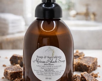 African Black Soap, Liquid Organic Soap, Unrefined From Ghana
