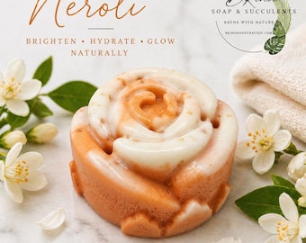 Neroli Soap Bar, Orange Blossom Handmade, Floral Citrus Essential Oil