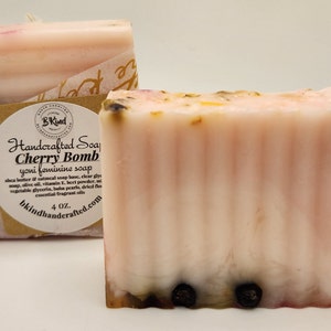 Cherry Bomb Yoni Soap, Scented Feminine Soap, Boba Pearl Soap, Bubble Tea Bar image 4