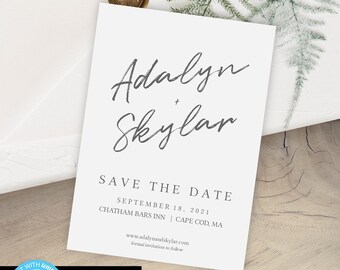 Printable Save the Date Card Template Save the Dates Templett Editable ...