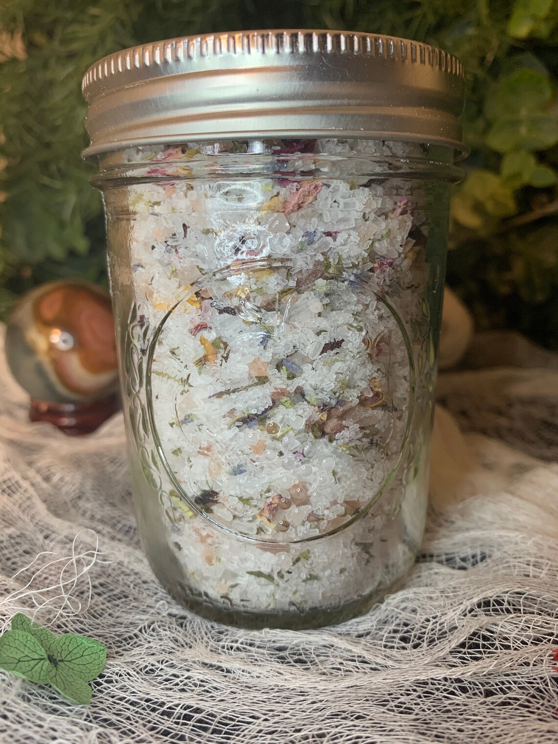 Bath Salts/ Floral / Herbal / Bath Salts in a Jar/ Mason Jar Etsy