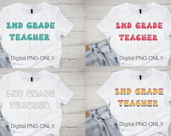 2nd Grade Digital PNG| Teacher Shirt