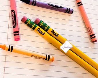 Personlized Jumbo Engraved Yellow Ticonderoga Pencils| Prek Pencils| Engraved Preschool Pencils