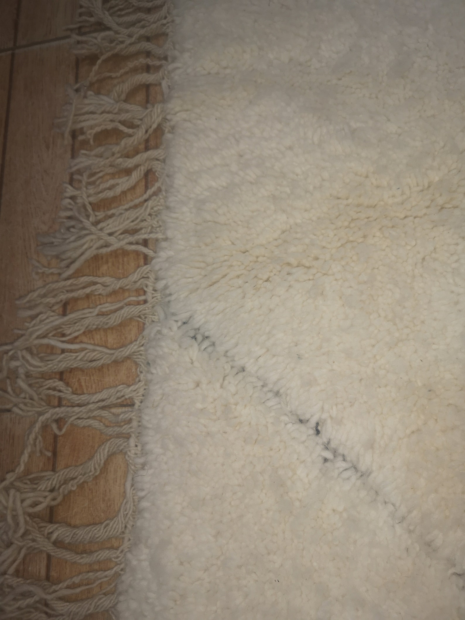 Weiße flauschige Beni Ouarain Teppich benutzerdefinierte | Etsy