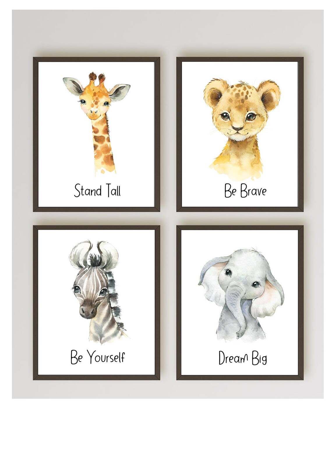 Nursery Prints Animal Theme Etsy