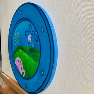 Spongebob Porthole Window Painting | Etsy