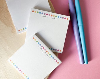 To-Do Sticky Notes: Mini Notepad with Rainbow Dots