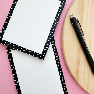Black Speckled Notepad | To-Do List Notepad, Back to School, Planner Notepad, Organizer Notepad, List Pad, Lists, Stationery Items