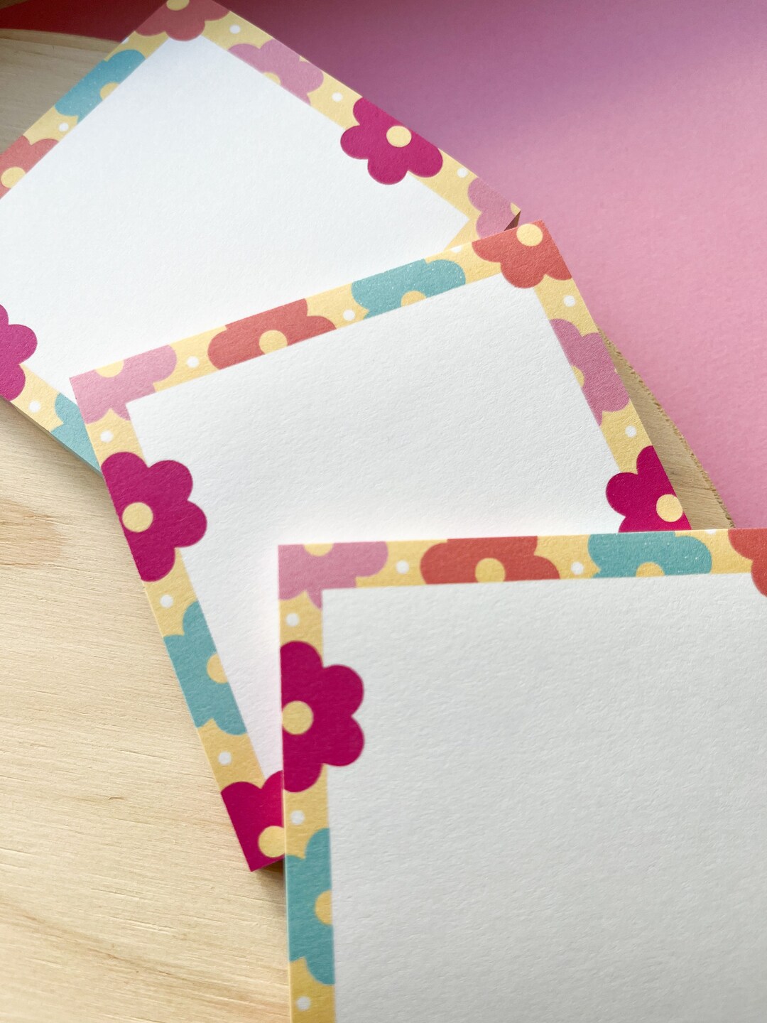 Floral Sticky Notes | Flower Memo Pads, 3x3"" - Etsy
