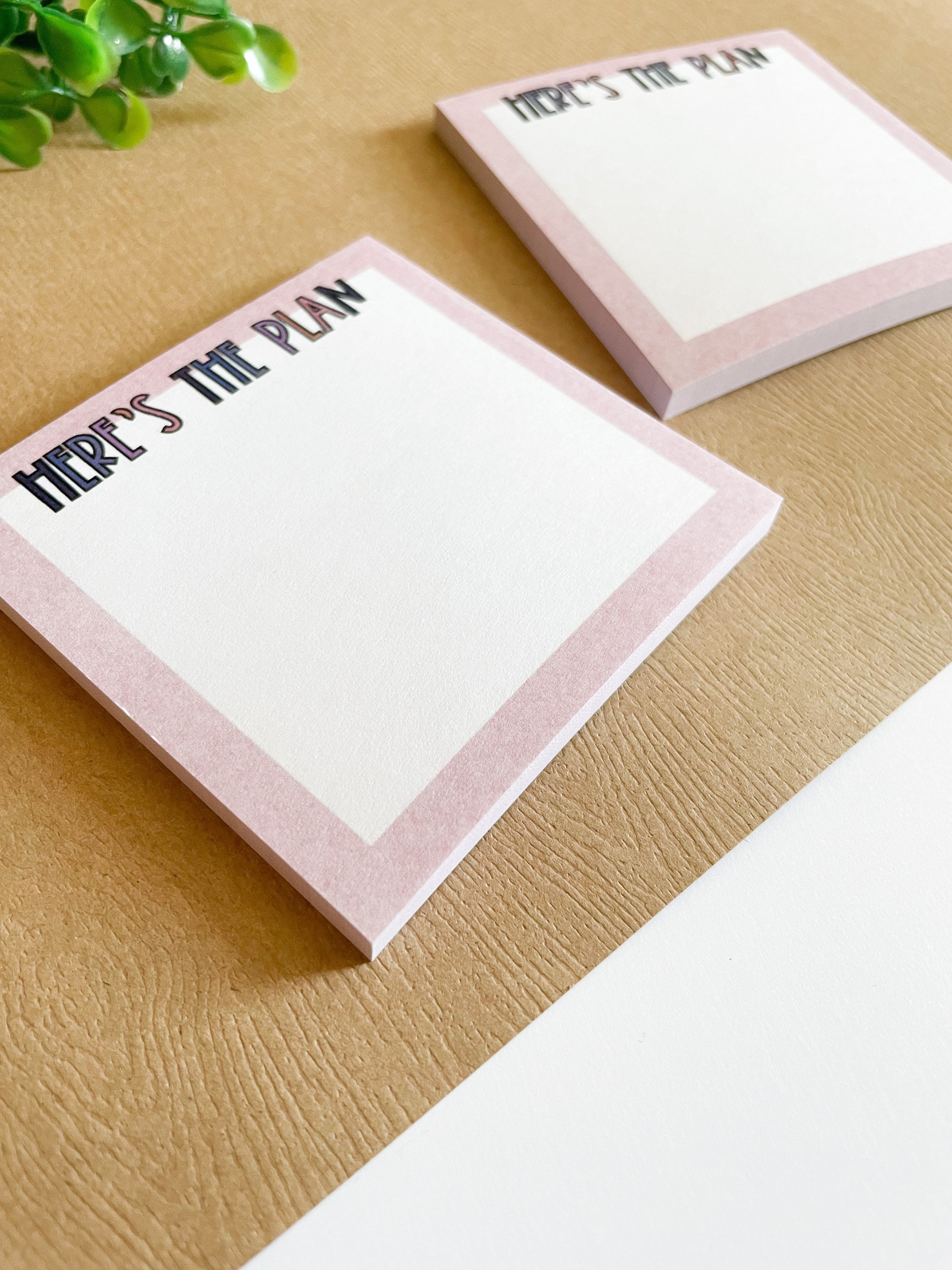 Here's the Plan Sticky Notes | Mini Notepad, Cute Stationery, Positive ...