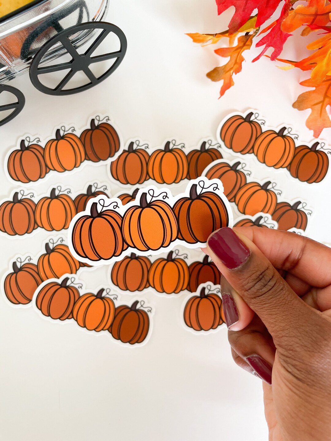 Fall Pumpkin Sticker | Waterproof Autumn Vinyl Decal - Etsy