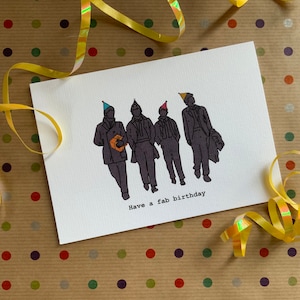 Cartão de aniversário dos Beatles