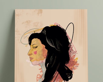 Amy Winehouse Portrait Poster