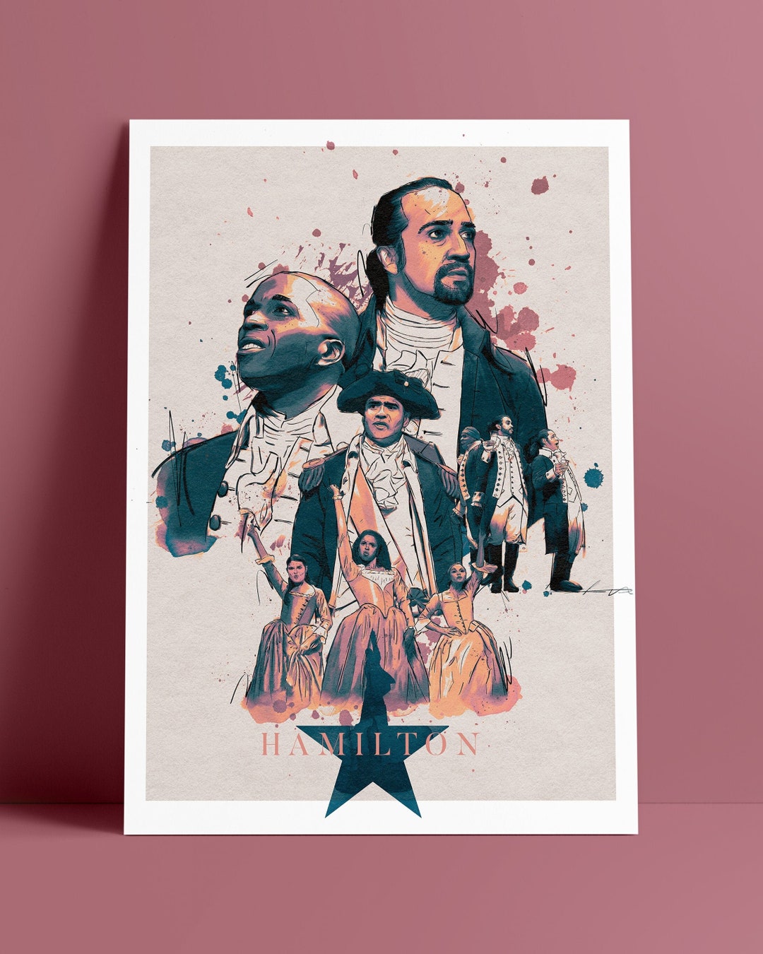 Hamilton Musical Poster Etsy