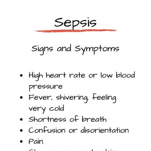 Sepsis Revision Notes *Digital Download*