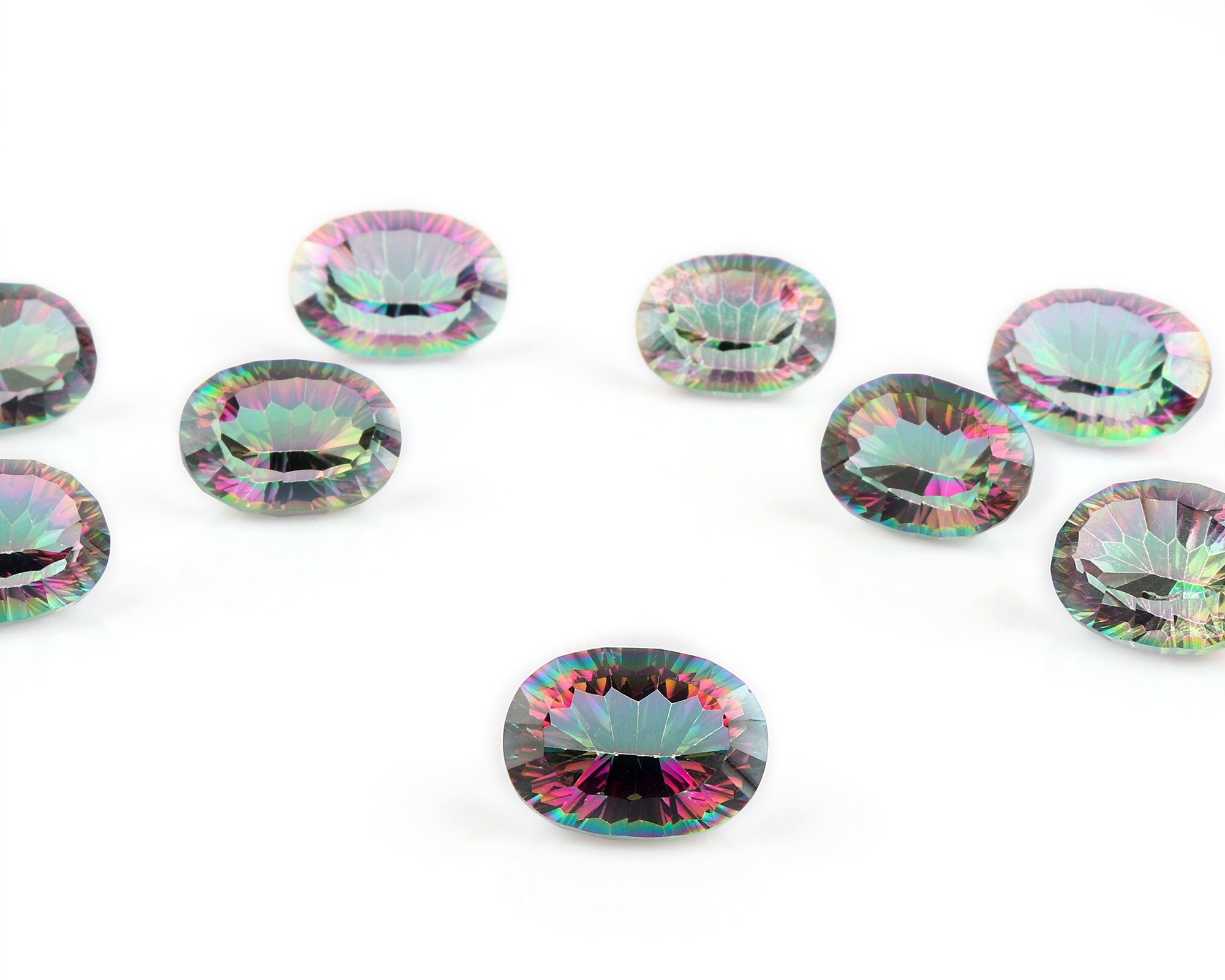 CRYSTALS WHOLESALE Mystic Quartz 20X15mm Oval Crystals Etsy