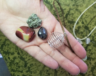 Crystal Cage Pendant | Cage Pendant | 20” Necklace | Wear your Crystals