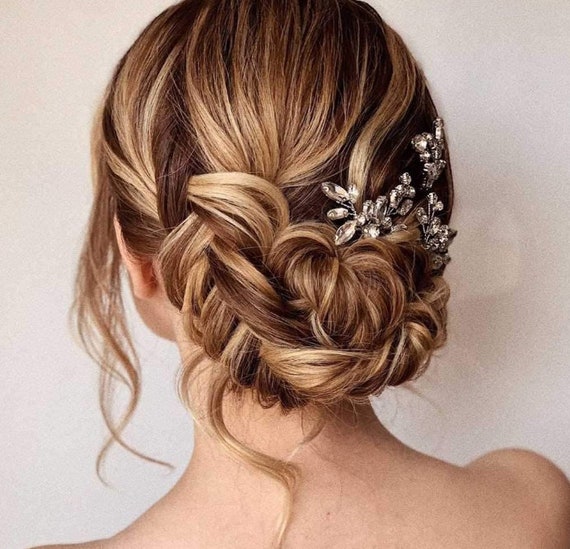 Bridal Hair Comb Crystal Hair Pins Flower Bridal Hair Pieces | Etsy