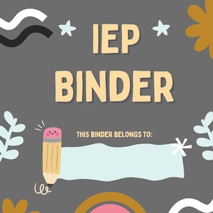 IEP Binder for Parents | Special Education Planner | Printable PDF | SPED Organizer for School Meetings