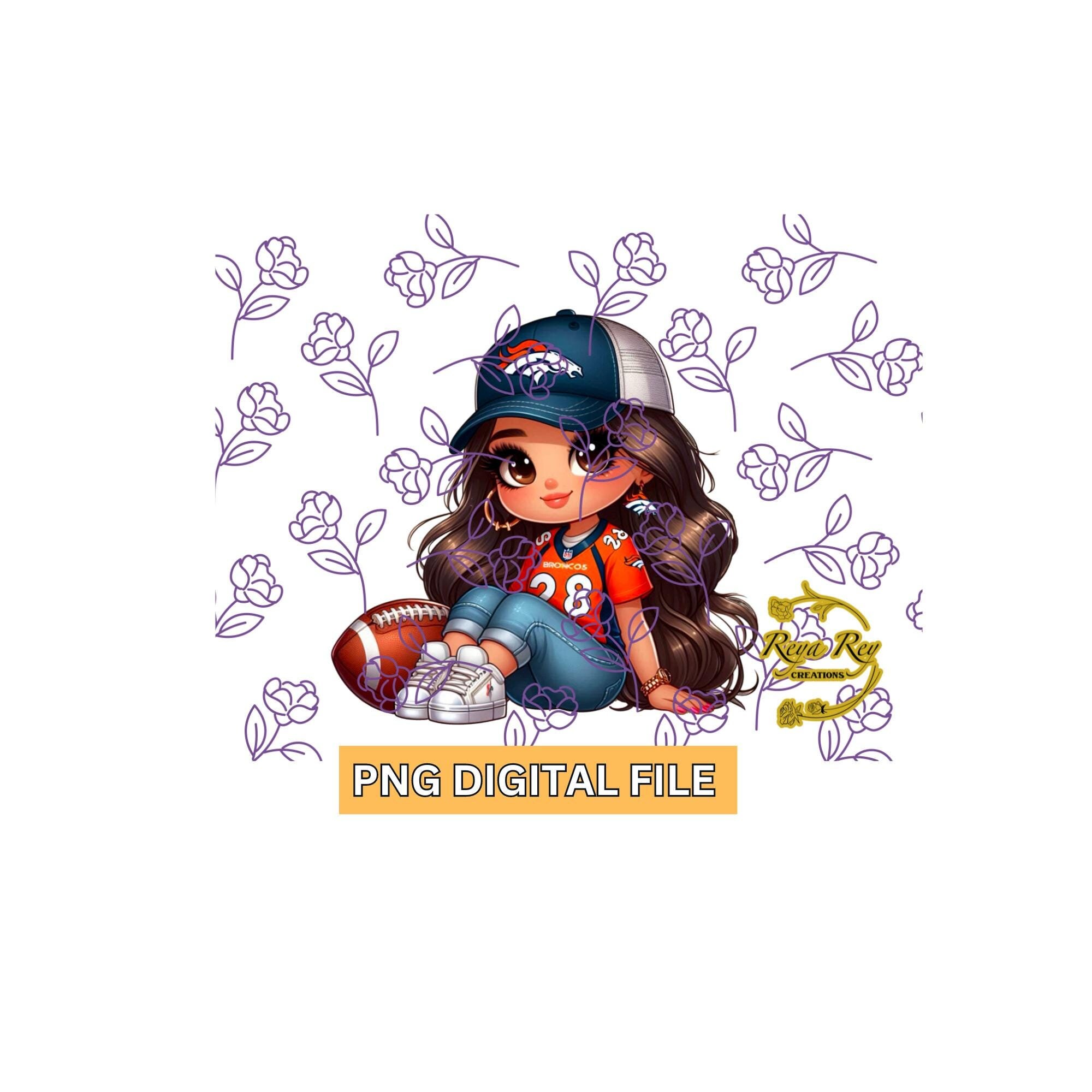 Football girl, broncos girl, Chicana old school Png, Chola Girl Png, Spanish