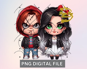 Horror Couple Chicano Png, Spanish Always and Forever Couple Png, Valentines Day Png, Old School Cholo Couple Png, Digital Download