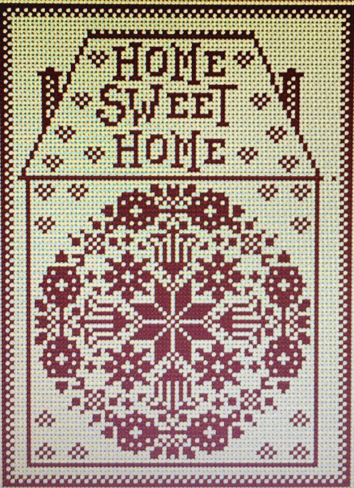 Quaker Cross Stitch Sampler Chart/pattern Using Original Etsy